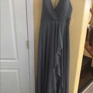 farrah ruffle skirt chiffon gown